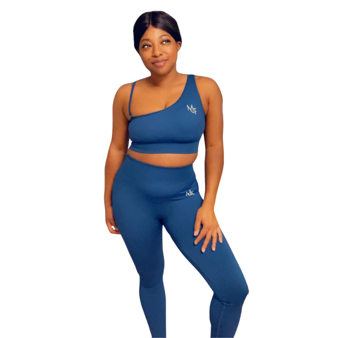 Blue Seamless Leggings