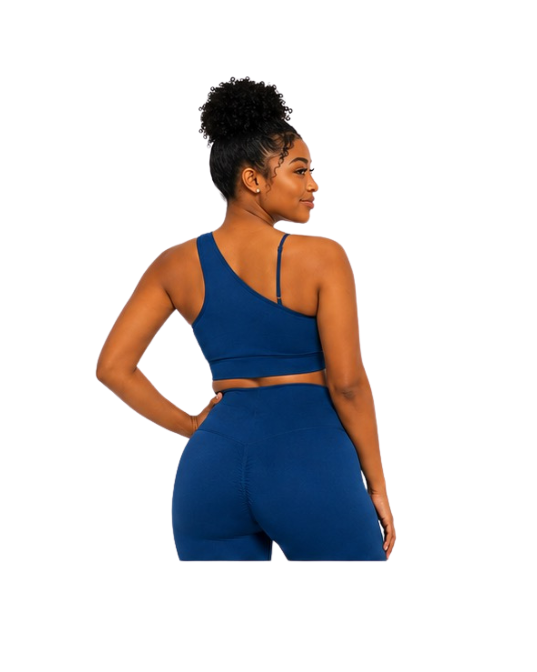 Blue Strappy Sports Bra