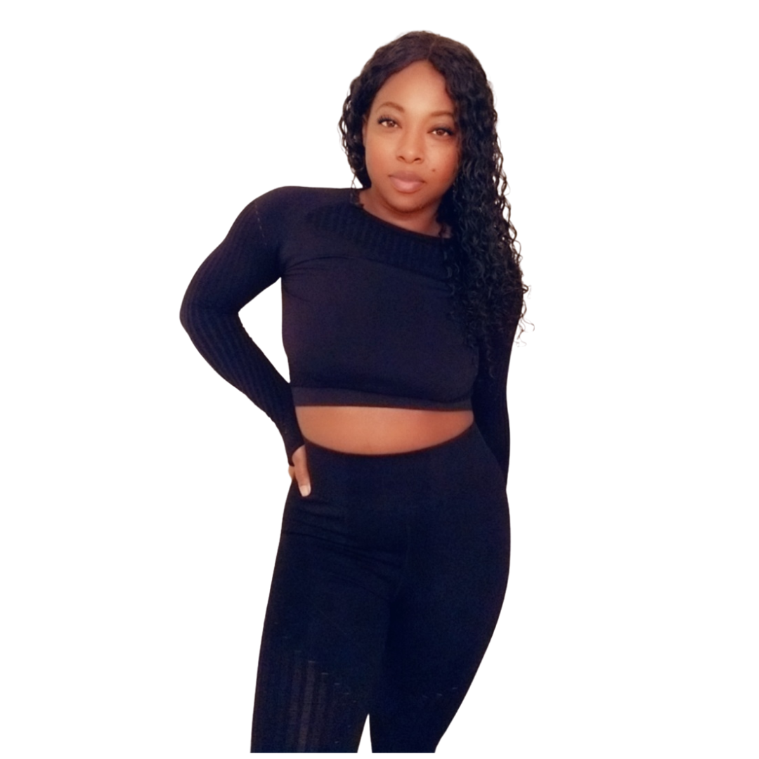 Black Mesh Long Sleeve Set