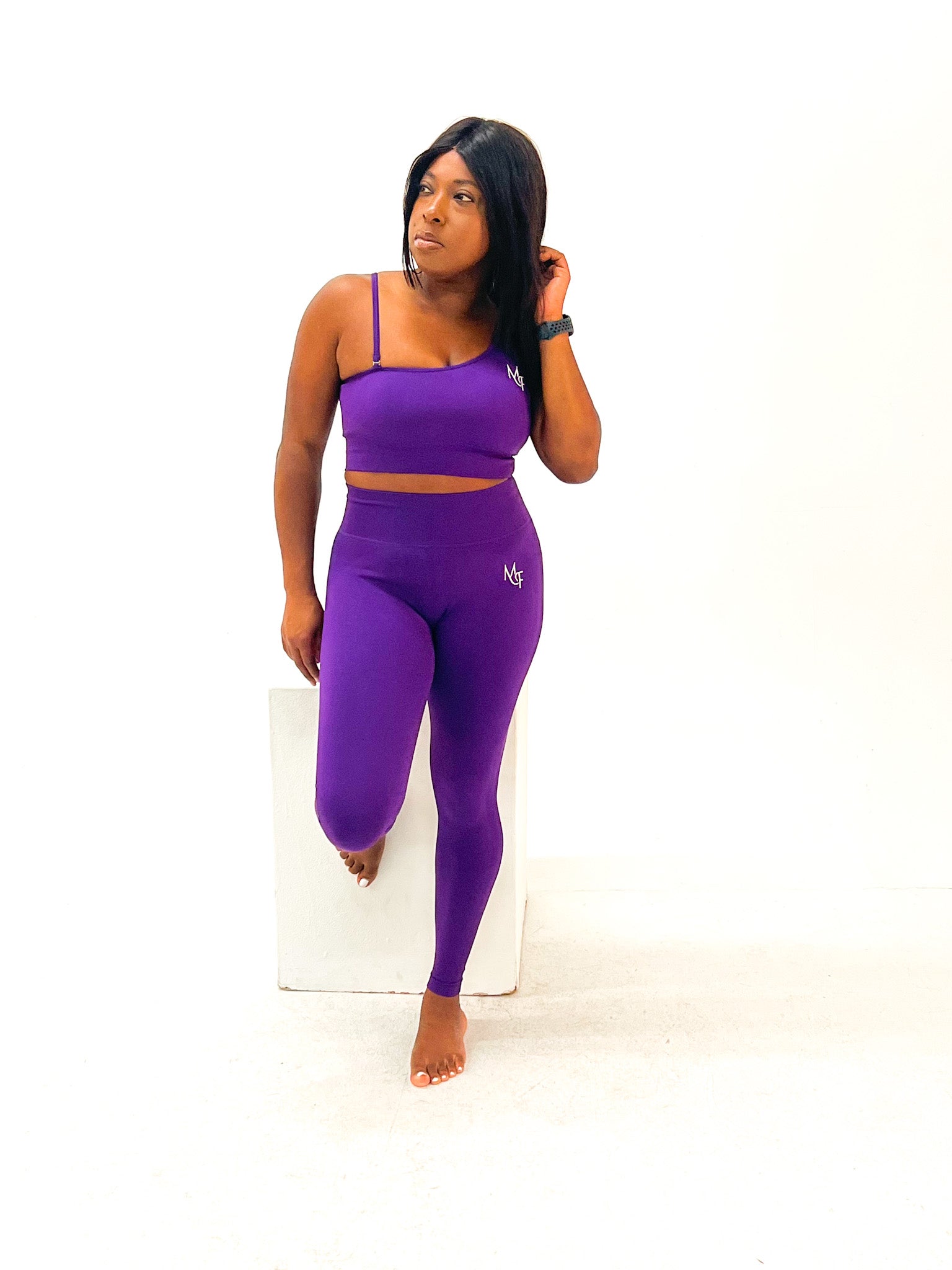 Purple Strappy Sports Bra – Monet Fit