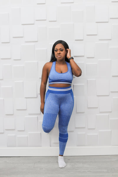 Blue Multicolor Matching Set
