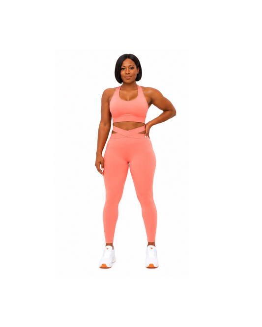 Peach Crisscross Set