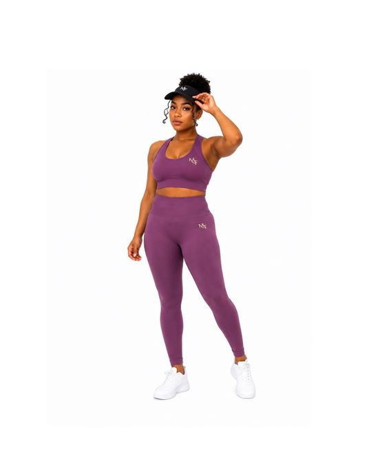 Deep Purple Compression Sports Bra