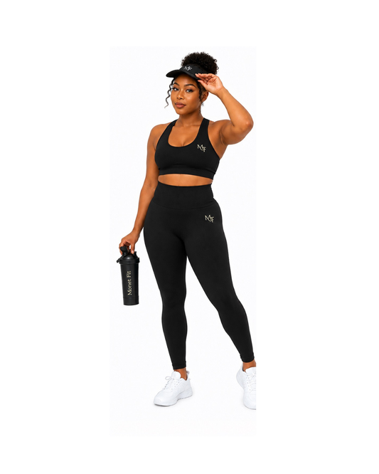 Black Compression Sports Bra