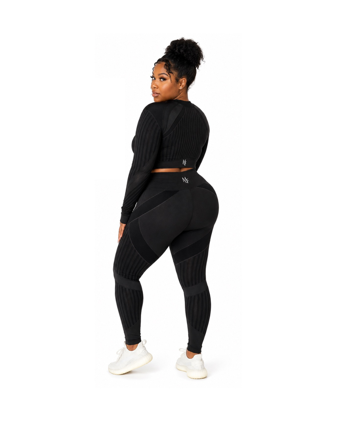 Black Mesh Long Sleeve Set