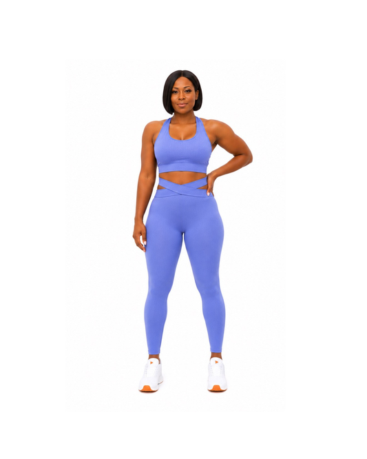 Blue Crisscross Matching Set
