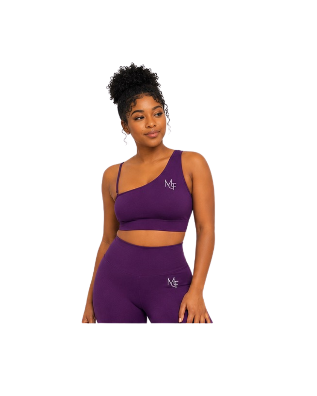 Purple Strappy Sports Bra