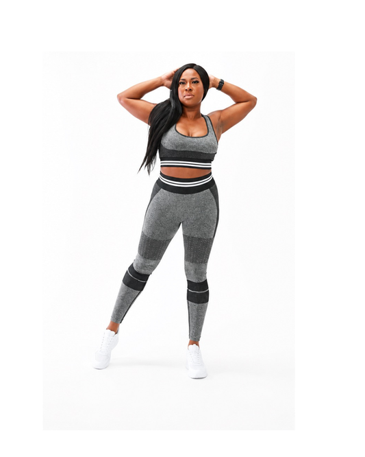 Grey Multicolor Matching Set