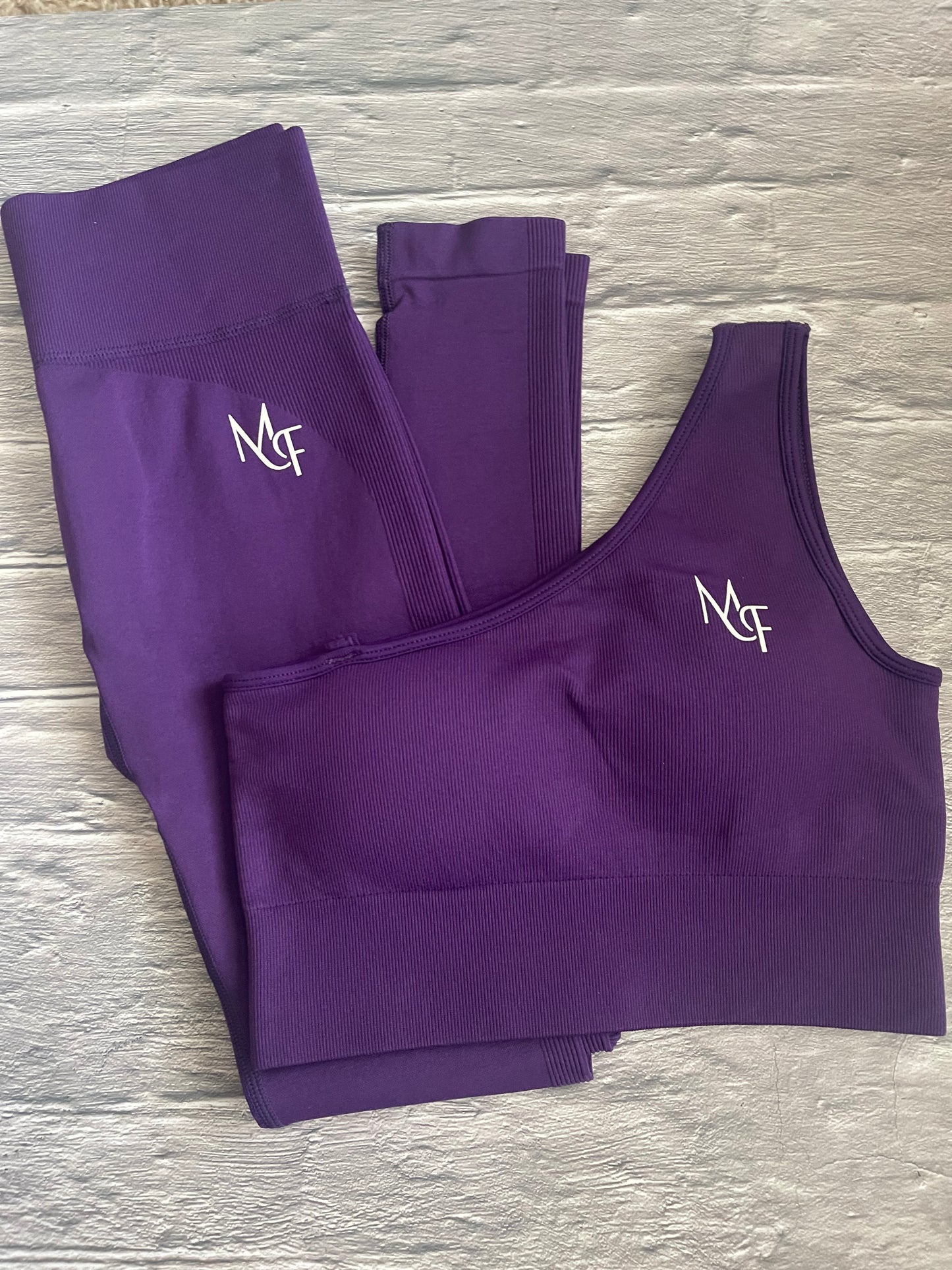 Purple Strappy Sports Bra